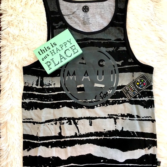 Men’s Summer Maui Tank Top Beach Boating Surf Camp - Picture 2 of 10